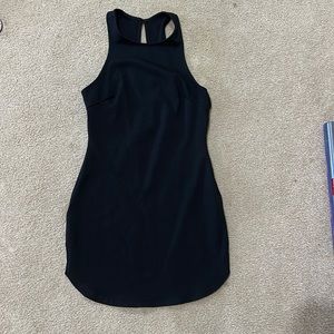 Tight black mini dress